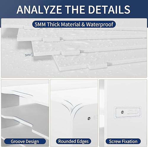 Vista 6 de Bandeja organizadora de papel para cartas, organizador de documentos de escritorio, bandejas de archivo de papel A4 para el hogar, oficina, escuela