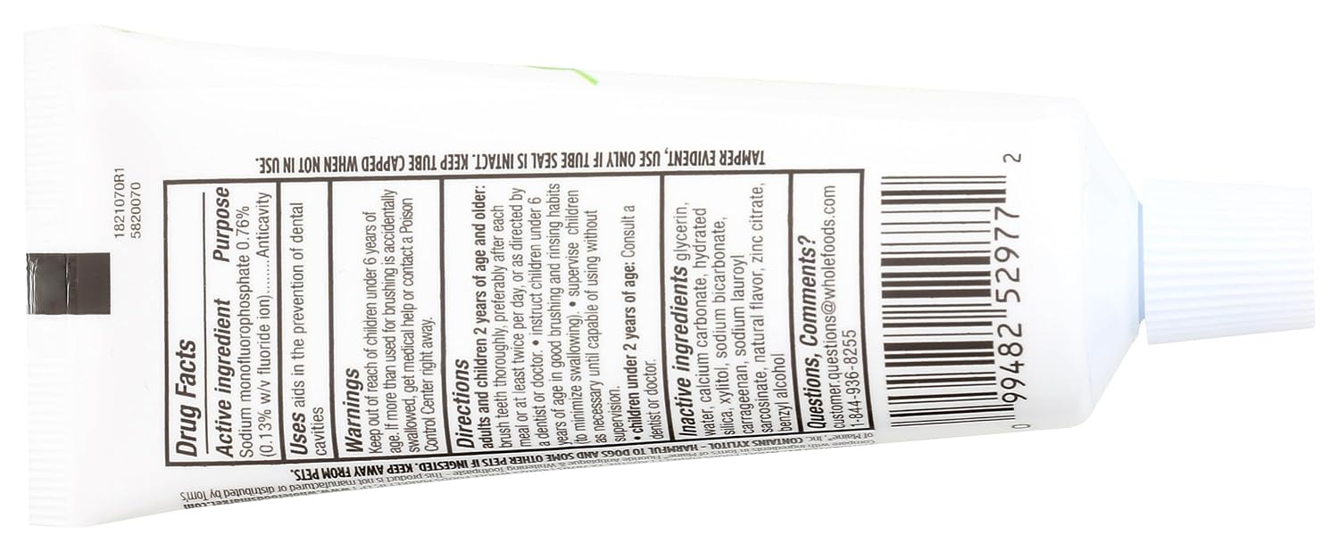 365 by Whole Foods Market, Travel Size Toothpaste Fluoride, 3 Ounce