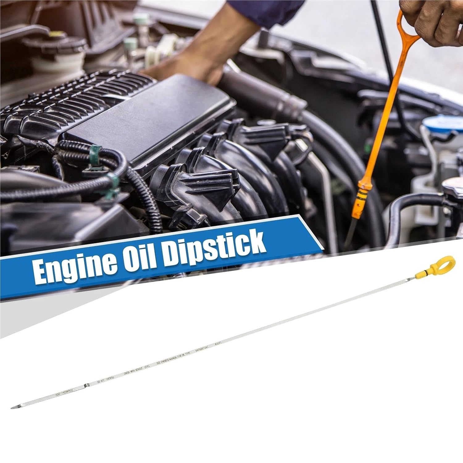 Car Dipstick for Chrysler for 300 5.7L 2005 2006 2007 2008 Engine Oil Level Dipstick Measuring Tool OEM 04792872AC 4792872AC