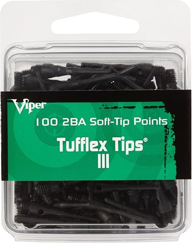 Miniatura 6 de Viper Dart accesorio suave para punta de dardos Tufflex III 2BA, en paquete de 100 y 1000 unidades Negro