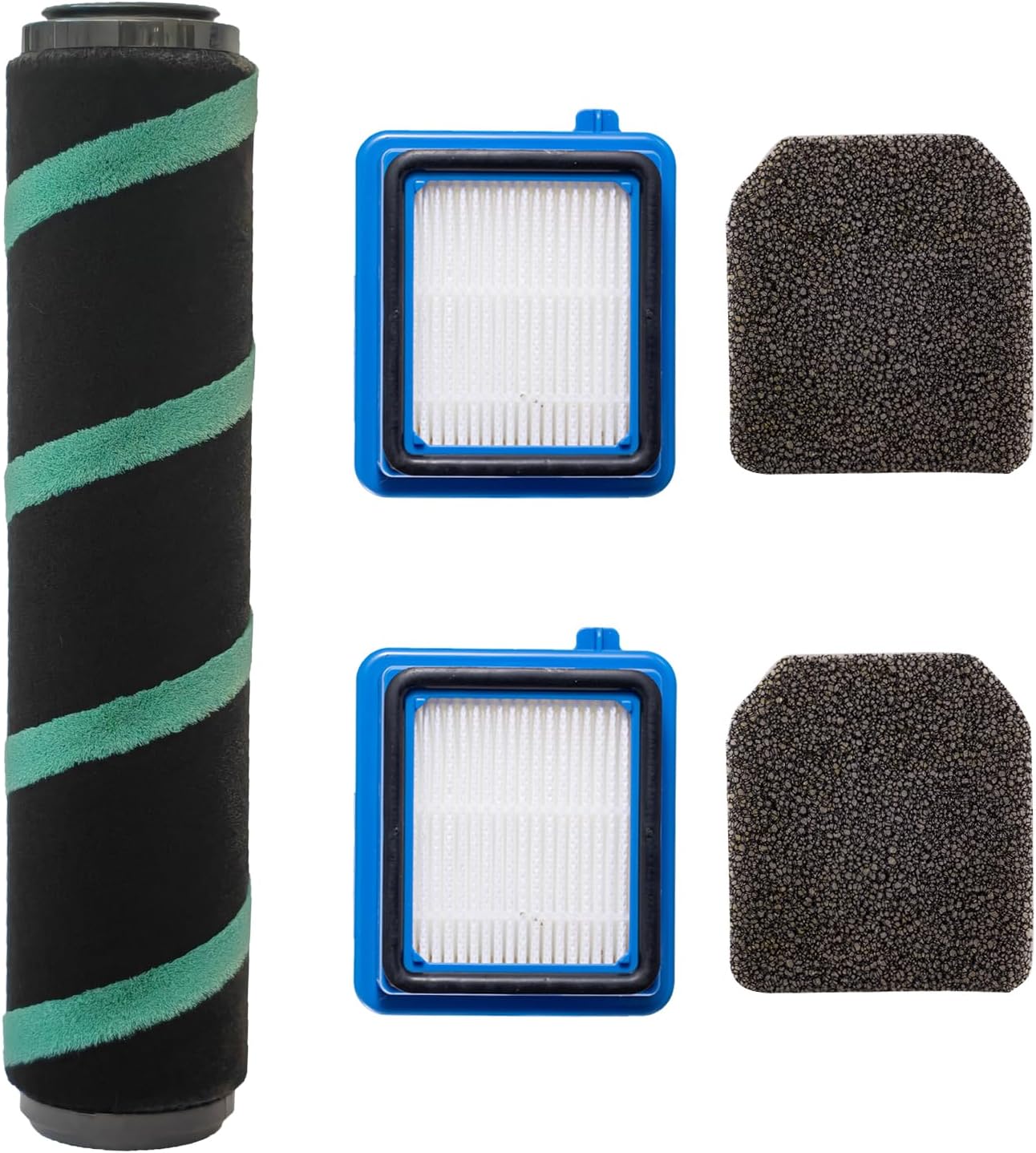 2 Repacement Filter Kits And 1 Soft Rollerr For Electrolux Well Q7 Hard Floor Cordless Vacuum EHVS35H2AQ