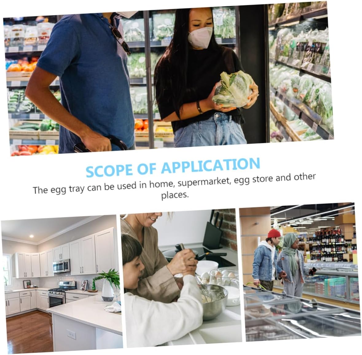 15-Pack PET Egg Holder Trays Portable Egg Storage Plates for Kitchen for Refrigerator