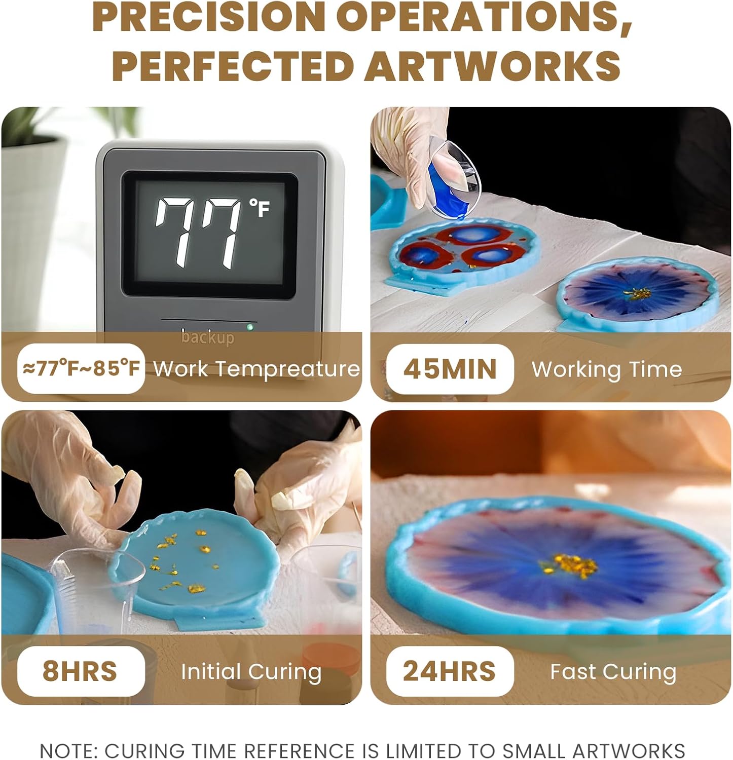 LEEYA Epoxy Resin Crystal Clear Epoxy Resin Kit 1 Gallon, No Yellowing No Bubble Self Leveling Resin Epoxica Easy Mix 1:1, Table Top Epoxy Resin, Coating Casting, Painting, Art Crafts, Jewelry Making