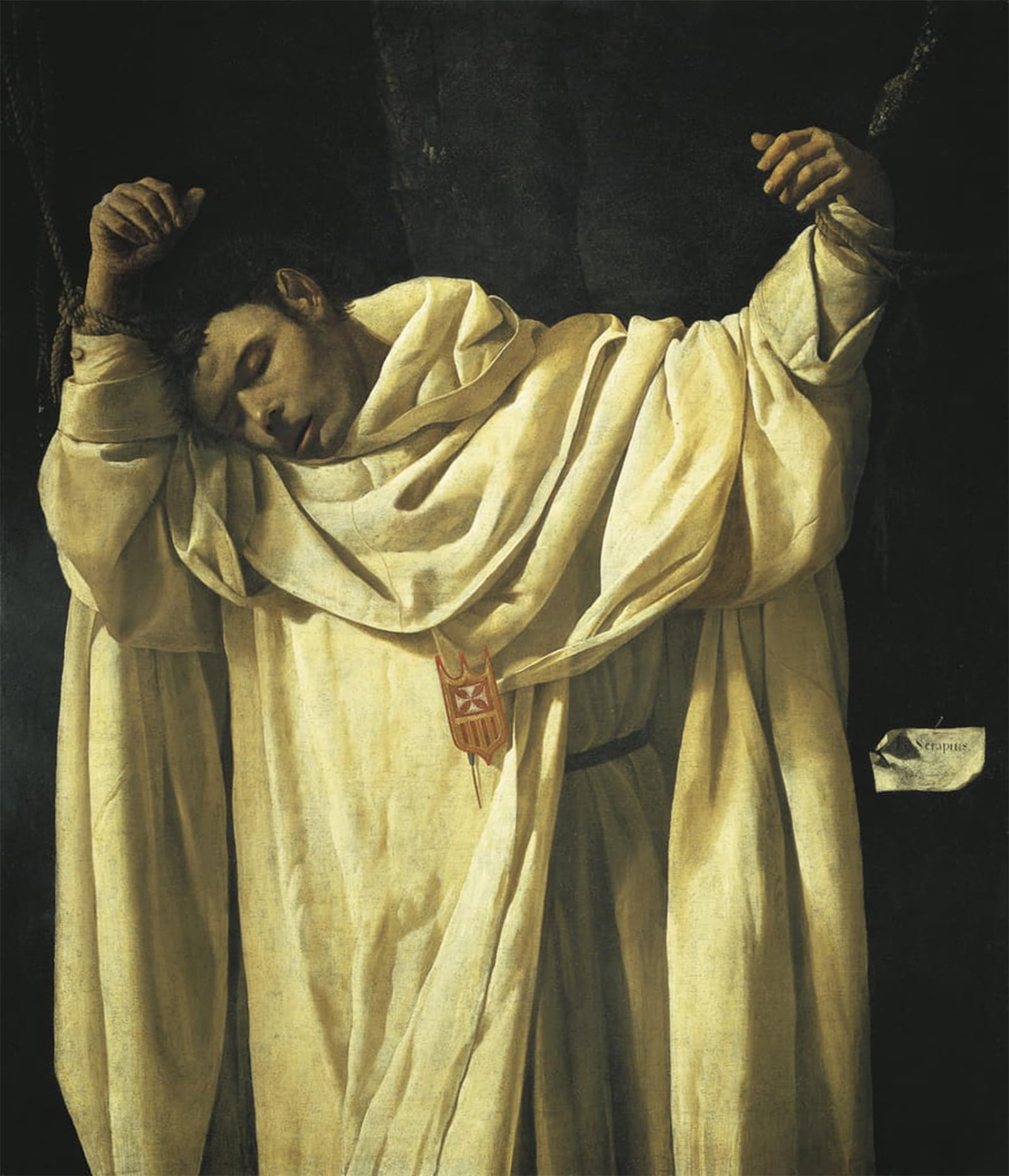 ARTXLXXBN Famous Painting Canvas Artwork Graffiti Print Martyrdom of St Serapion by Francisco De Zurbaran Portrait Canvas Image for Home Decor 60x90cm