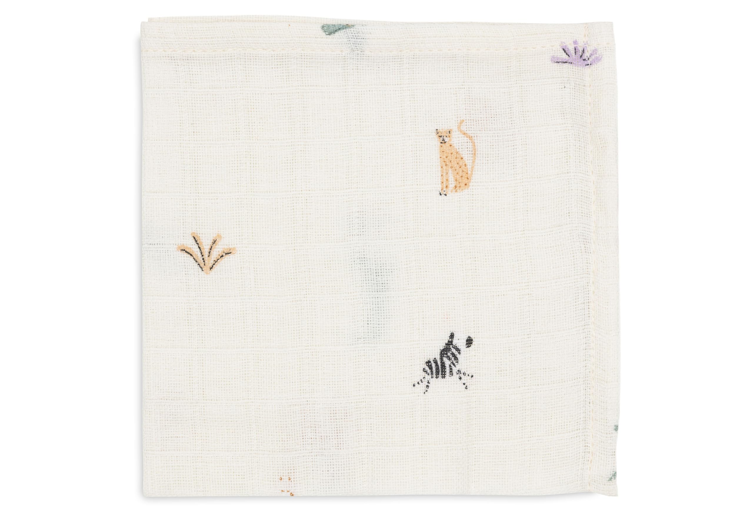 Jollein Jungle Jambo Salviette Bambini 100% Cotone Oeko-Tex 31x31 cm Confezione 3 Pezzi