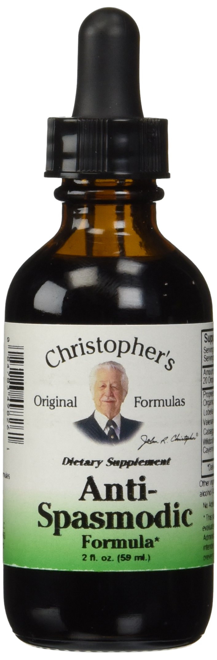 Christopher’s Original Formulas Anti-Spasmodic Formula | 2 oz Liquid Herbal Supplement | Synergistic Blend for Nervous System Support | Skullcap, Valerian & Cayenne