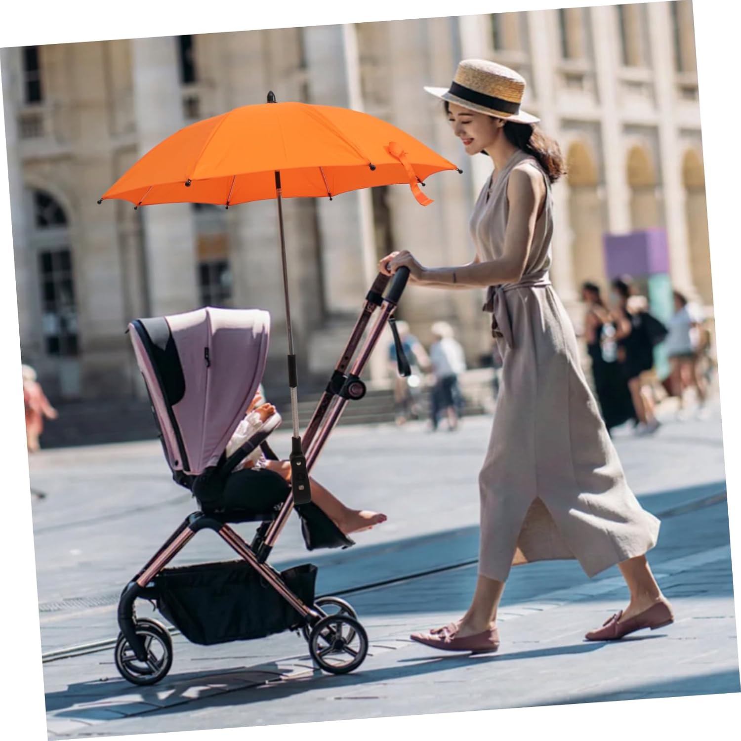 Children's Stroller Umbrella Holder UV Protection Parasol for Prams and Wheelchairs Adjustable Sunshade for Baby Pushchairs Lightweight 1pcs