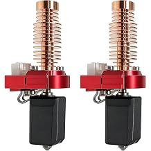 Upgraded 2Pcs 0.4mm AD5M Nozzle Kit for Flashforge Adventurer 5M/5M Pro, 280C Ceramic Heater Hotend, Rapid Heating, Red Copper Heatsink, Easy Snap-On Installation, Enhanced Stability for AD5M Hotend