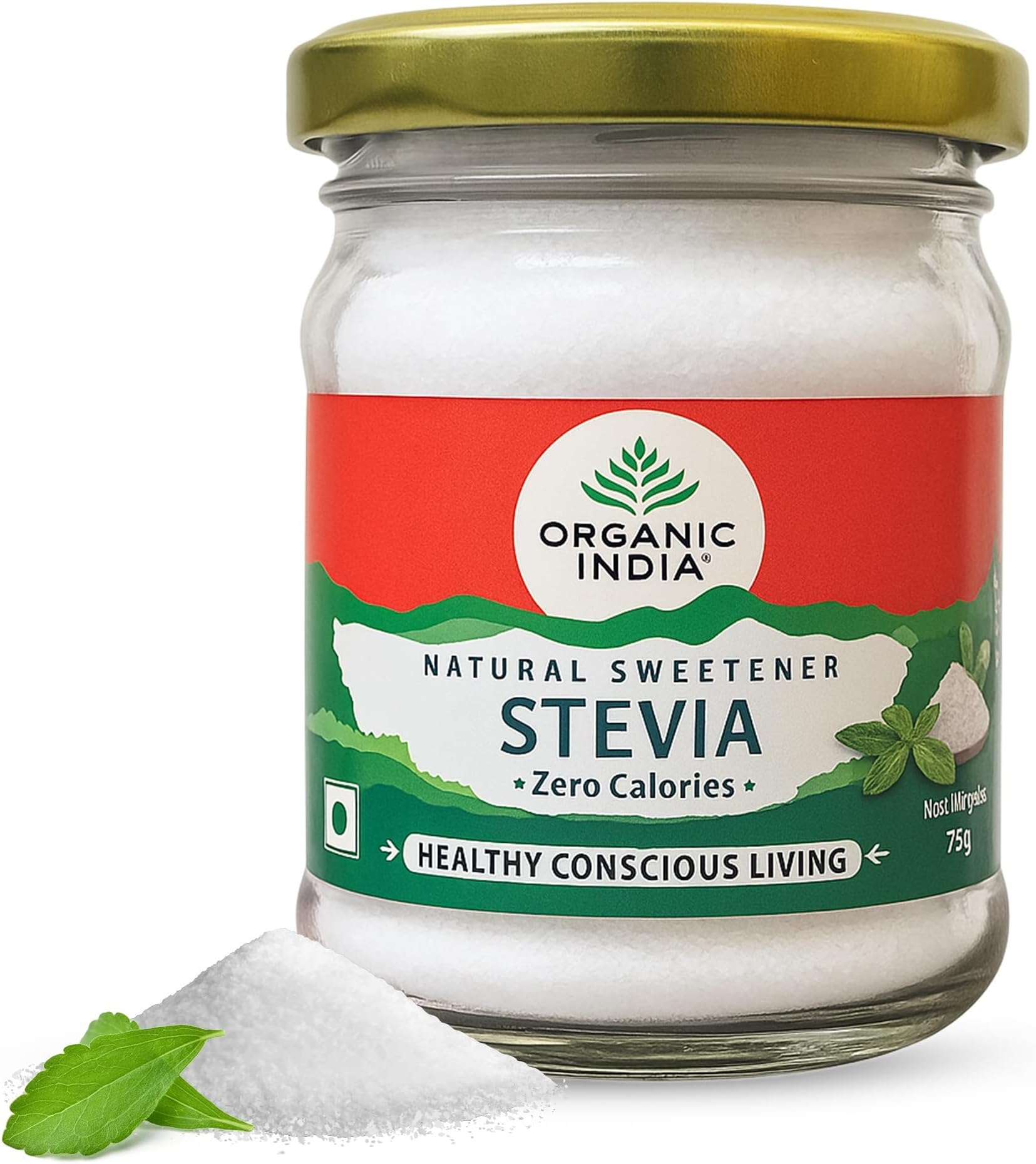 A TATA Product – Organic India Stevia Powder – 75g | Plant-Based Natural Sweetener | Zero Calories | Sugar-Free | Low Glycemic Index