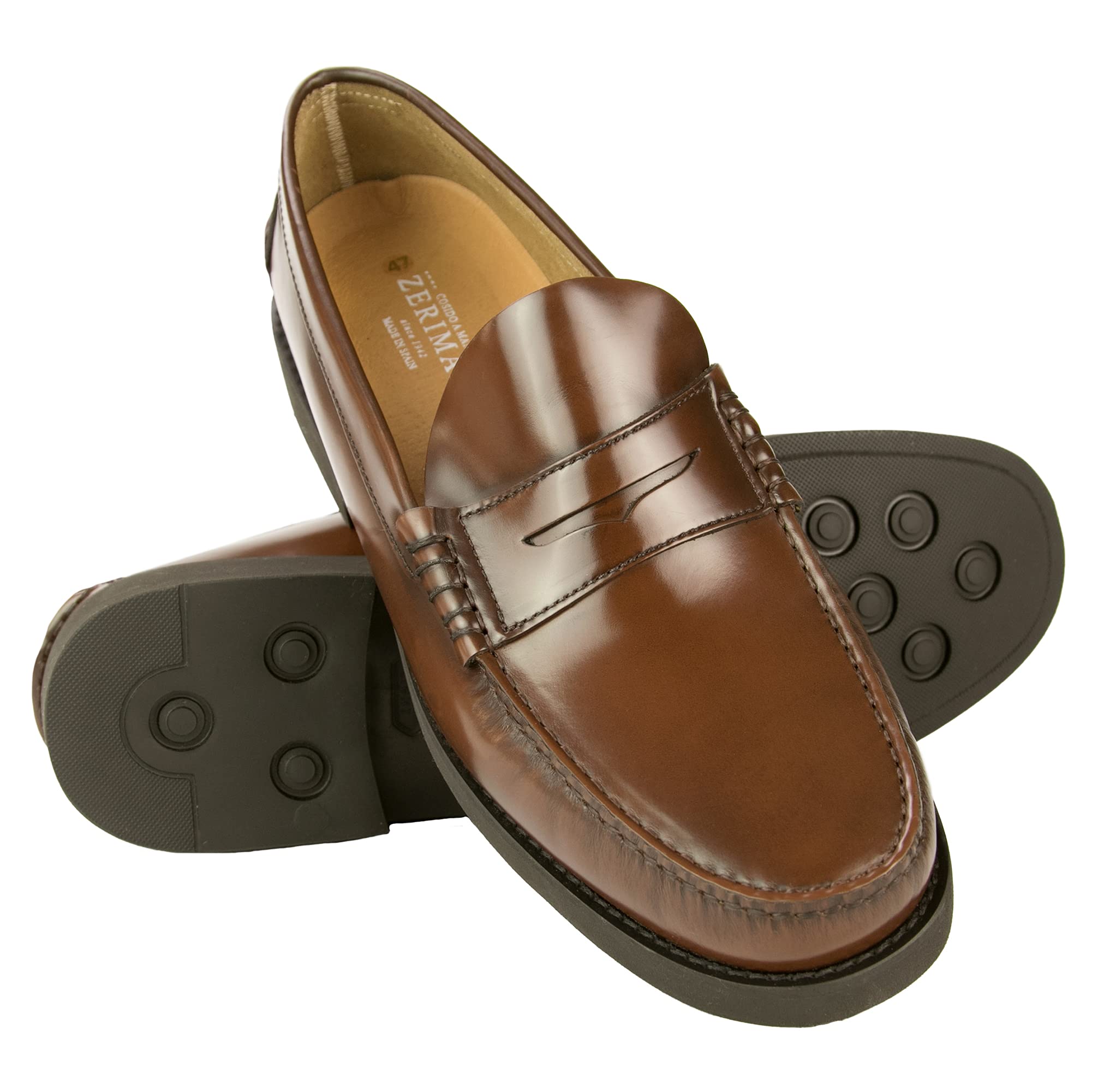 Zerimar Zapatos Castellanos Ultra Ligeros | Mocasín Antifaz Para Hombre | Zapatos de Vestir Fabricados en España