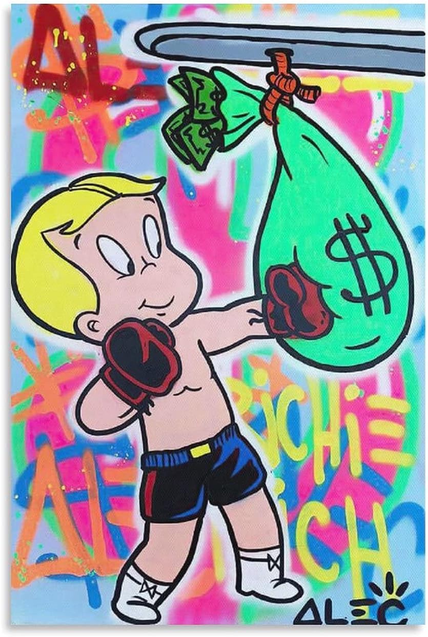GNKIO Fondo De Pantalla De ALEC Monopoly Canvas Art Poster and Wall Art Picture Print Modern Family Bedroom Decor Poster 24 x 36 Inches (60 x 90 cm)