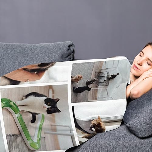 Miniatura 5 de bonim Manta personalizada con fotos, texto, manta personalizada para padre, mamá, niños, perros, amigos o pareja, 60 x 80 pulgadas