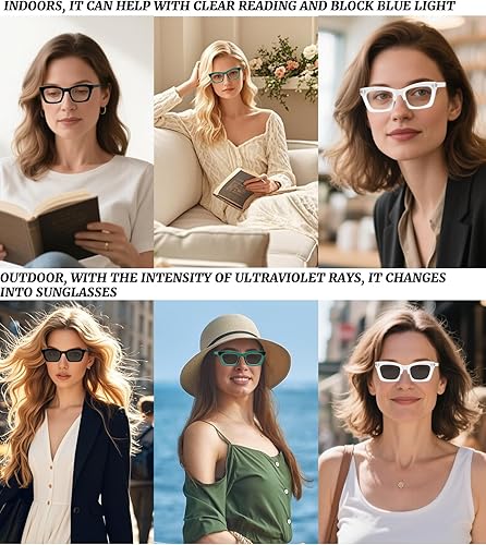Miniatura 8 de Hubeye Oprah Style - Gafas de lectura cuadradas para mujeres y hombres, bloqueo de luz azul, para lectura de computadora +1.00