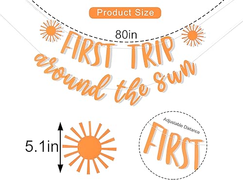 Miniatura 2 de Cartel de primer viaje alrededor del sol – Cartel de decoración de primer cumpleaños, decoración de primer cumpleaños, decoración de baby shower,