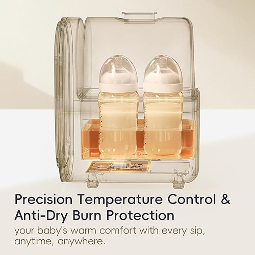 Miniatura 3 de Calentador de biberones para leche materna, calentador de biberones doble 11 en 1, pantalla táctil grande con luz nocturna, desmontable para una