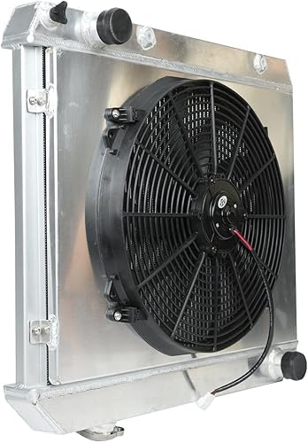 Miniatura 296 de Radiador de aluminio AA5052 de 3 filas compatible con Dodge Ram 2009-2021 1500 2500 3500 4000 V6 V8 Pickup AT/MT 3 filas,1 fila,Ventilador