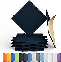 Vista 47 de Paquete de 12 paneles acústicos autoadhesivos de espuma acústica a prueba de sonido, alta densidad, hexagonales, 12 x 10.23 x 0.4 pulgadas