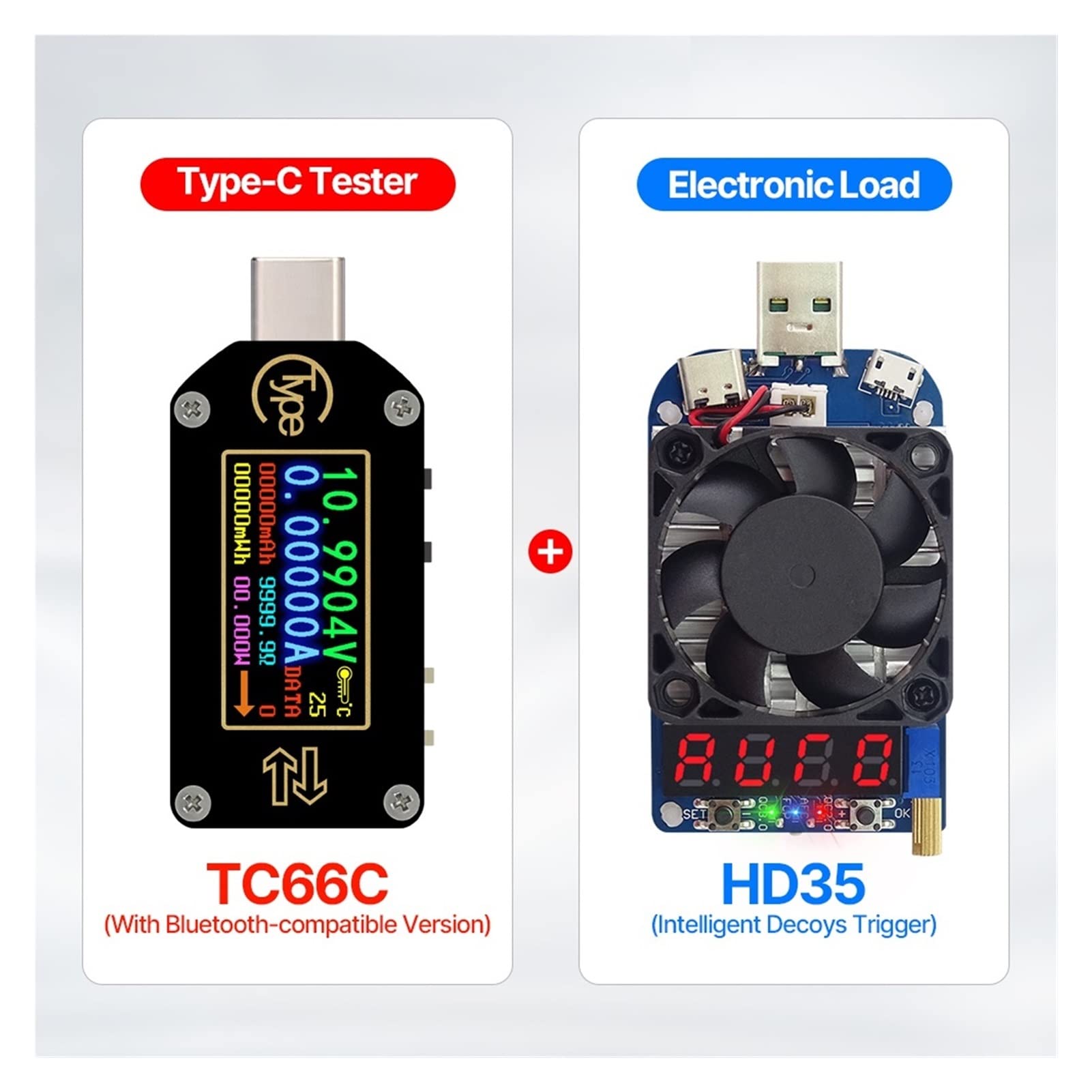 Urządzenie pomiarowe tester USB TC66 / TC66C Rodzaj -C PD spust USB-C Woltomierz napięcia amperomierz 2 sposób ładowarka miernik prądu multimetr PD bateria Usb. Próbnik.(TC66)