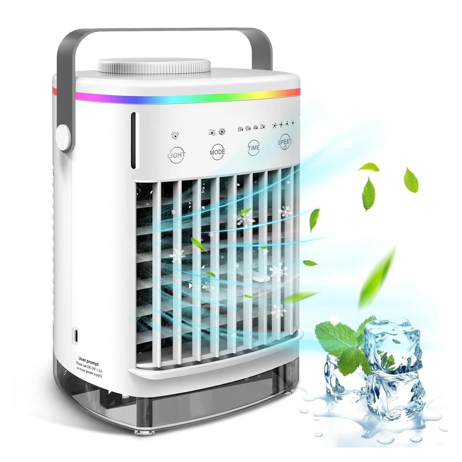 Przenośny klimatyzator Mini wentylator chłodnicy chłodnica powietrza USB klimatyzacja 3 prędkość biegu chłodzący nawilżacz do domowego biura Przepływ Powietrza Komfort Orzeźwiająca Bryza