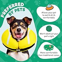 Vista 46 de BENCMATE - Collar inflable protector para perros y gatos, suave collar de recuperación para mascotas, no bloquea la visión (L, bandera)
