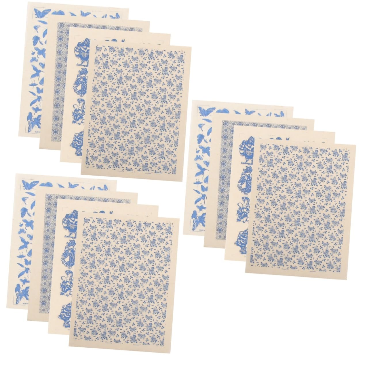 NUOBESTY 12 Hojas De Pegatinas De Cerámica Quemada Papel De Transferencia Clásico Papel De Transferencia Para Cubiertas Pegatinas Impermeables Papeles De Transferencia De Arcilla