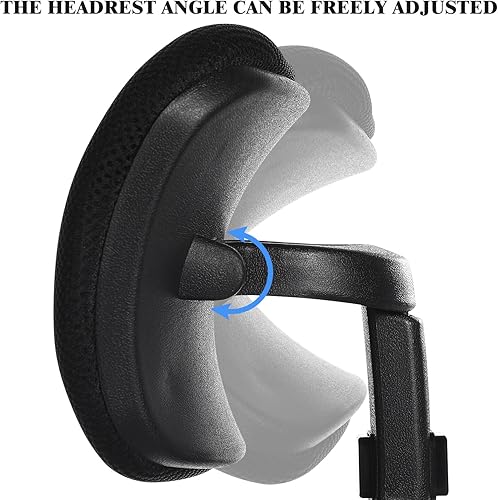 Miniatura 4 de Cabilock Accesorio ajustable para reposacabezas de silla de oficina para soporte de cuello, almohada de malla desmontable para silla de computadora,