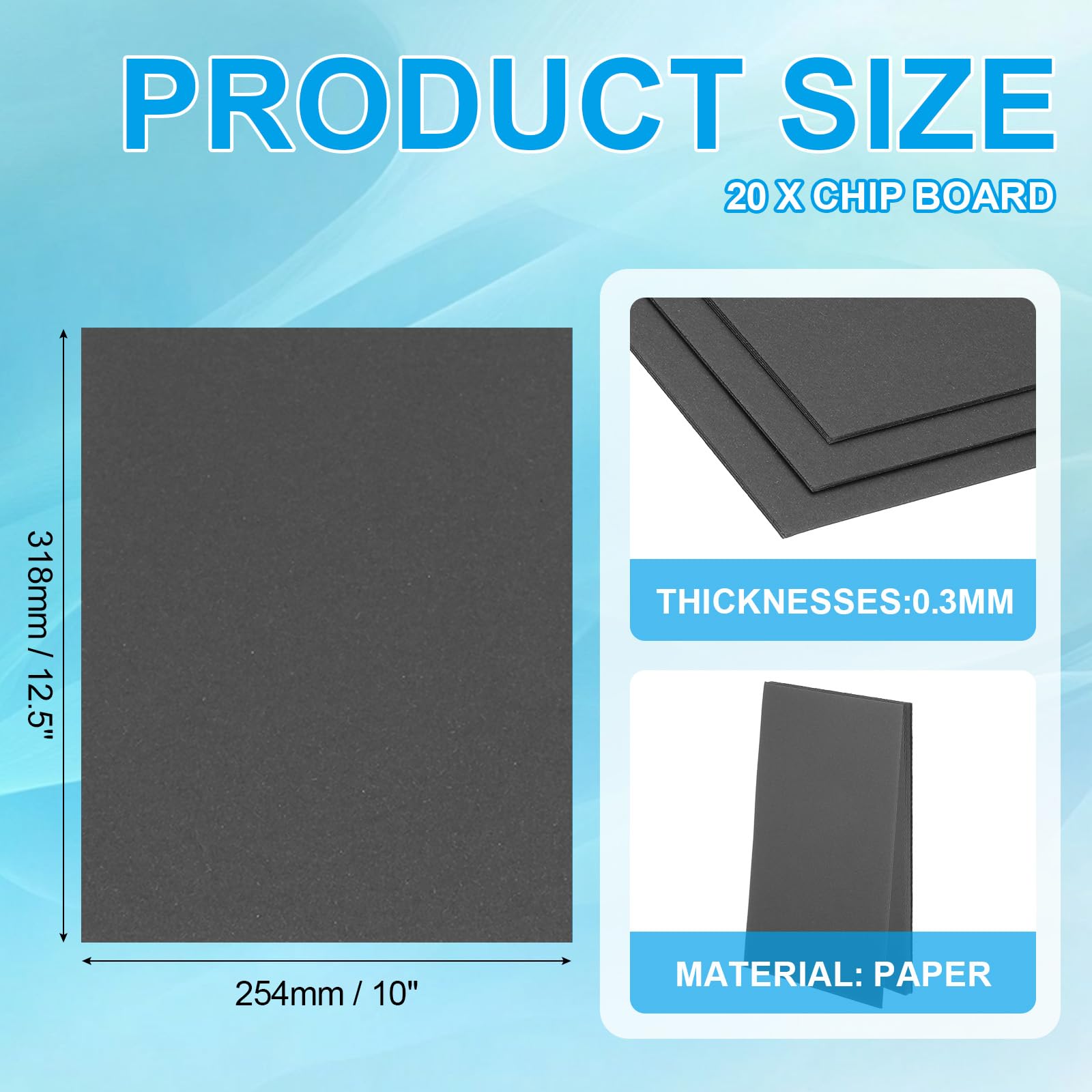 PATIKIL 12.5x10x0.01" Chipboard Sheets - Image 2
