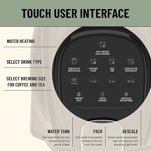 Miniatura 7 de Flavia Aroma Brewer - Máquina de café, hace café, lattes, té y otras bebidas calientes o heladas con paquetes frescos de una sola porción, varios