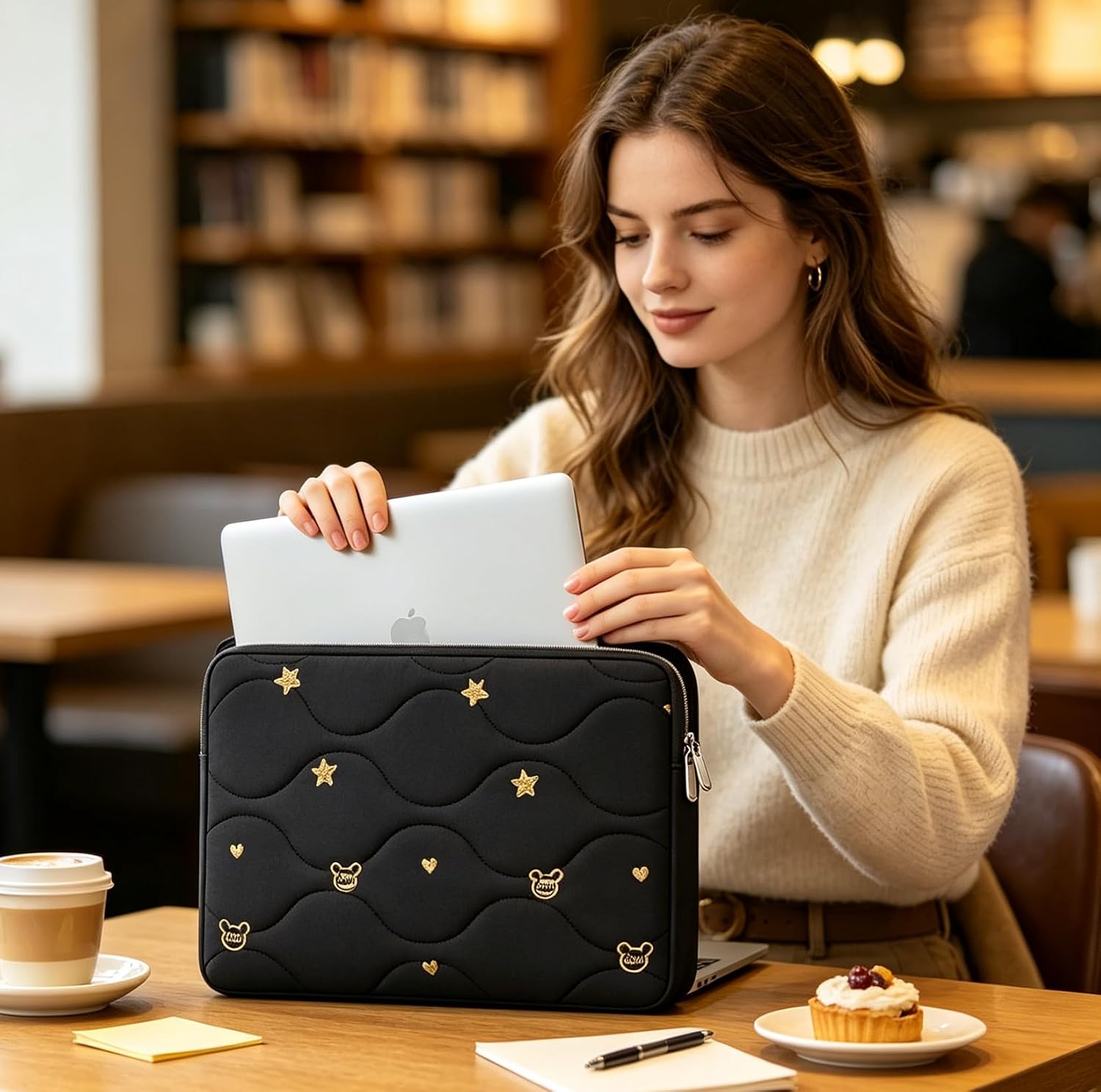 13‑14 Inch Laptop Sleeve,Padded Cute Case for MacBook Lenovo Chromebook image 4