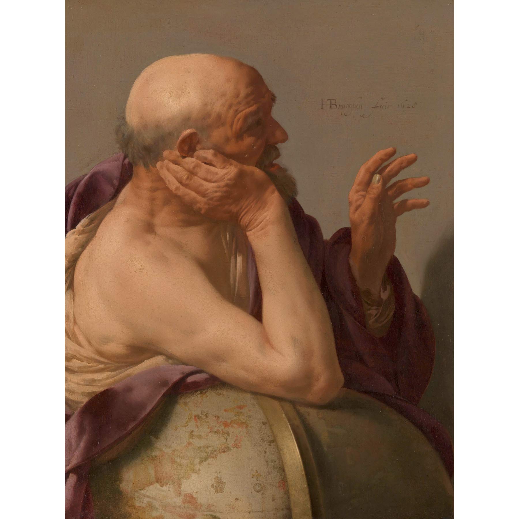 Artery8 Hendrick Ter Brugghen Heraclitus Painting Large Wall Art Poster Print Thick Paper 18X24 Inch