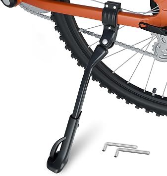 Bike Kickstand, Adjustable Kickstand Aluminium Alloy Bicycle Kickstand for Mountain Bike/700 Road Bike/BMX/MTB 26 27.5 28 29 inches Adults Bike