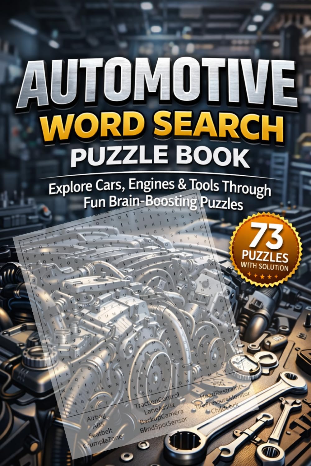Automotive Word Search Puzzle Book: 73 Car-Themed Puzzles for Auto Enthusiasts, Students, and Puzzle Lovers
