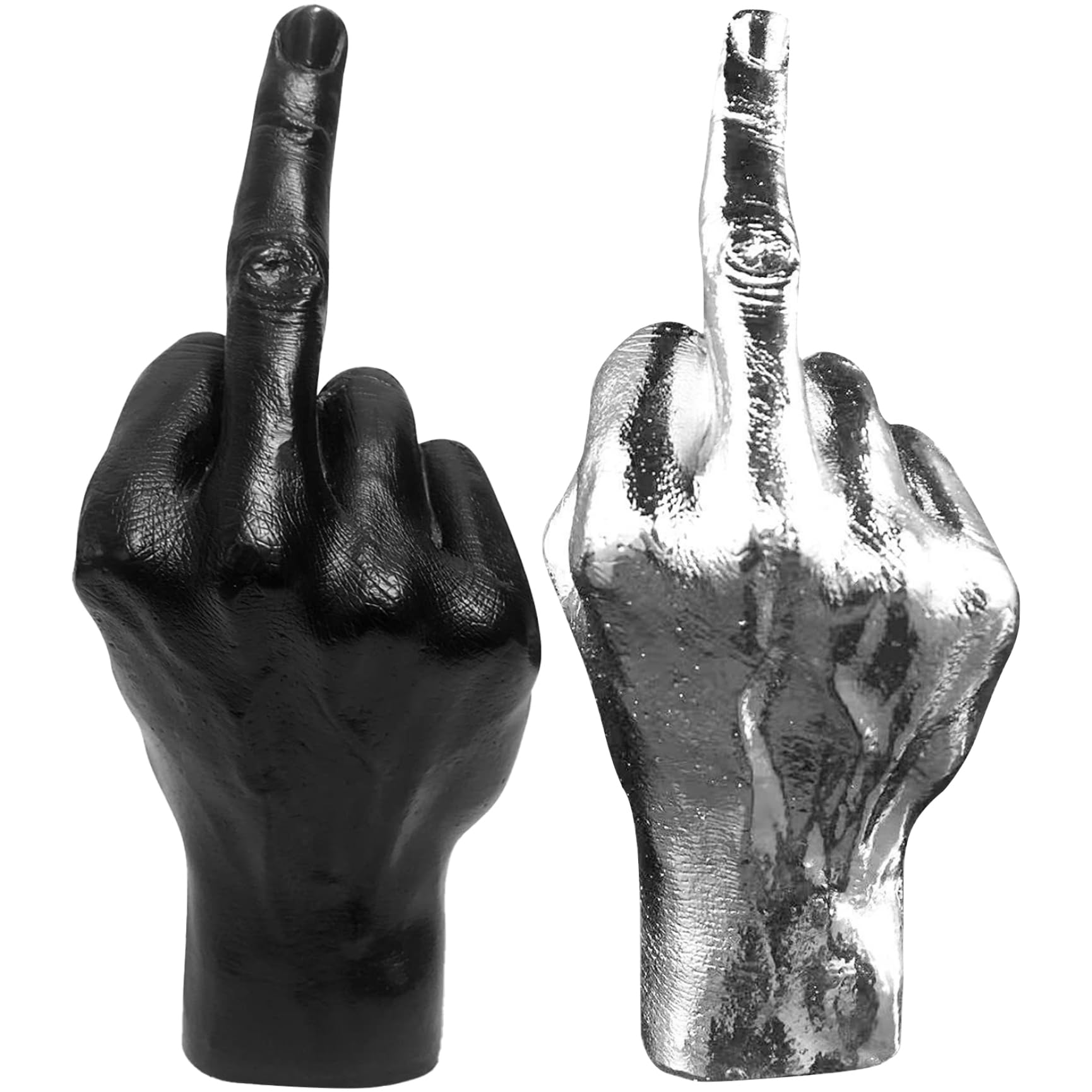 3D Stifthalter Mittelfinger Gest - Lustiger Schreibtisch Organizer Weiß