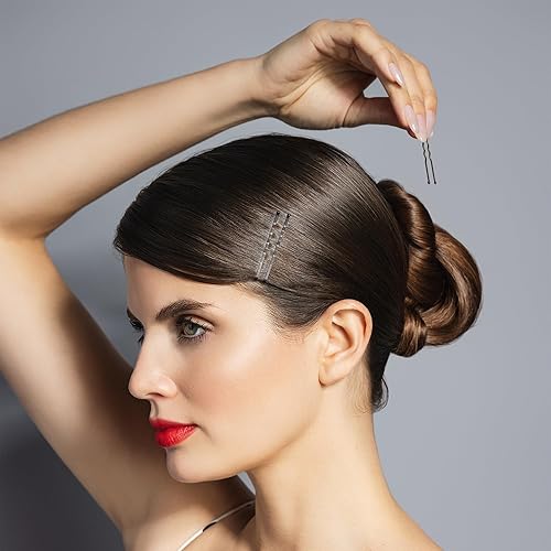 Miniatura 3 de The Hair Edit Pin Up & Go - Horquillas profesionales en forma de U, color marrón mate, 60 unidades