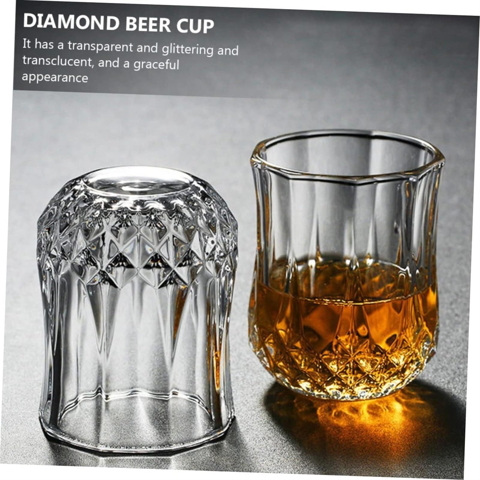 Jarras de cerveza personalizadas, jarras de cerveza, jarras de cerveza, 4 piezas de vasos de roca de cristal, vasos de cóctel antiguos de cristal vintage, vasos de agua, vasos de cerveza de diamante,
