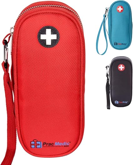 Amazon Com Pracmedic Bags Epipen Carry Case Insulated Medical Case For 2 Epi Pens Or Auvi Q Inhaler Nasal Spray Allergy Meds Diabetic Supplies Travel Medicine Kit For Emergencies Updated Model Red
