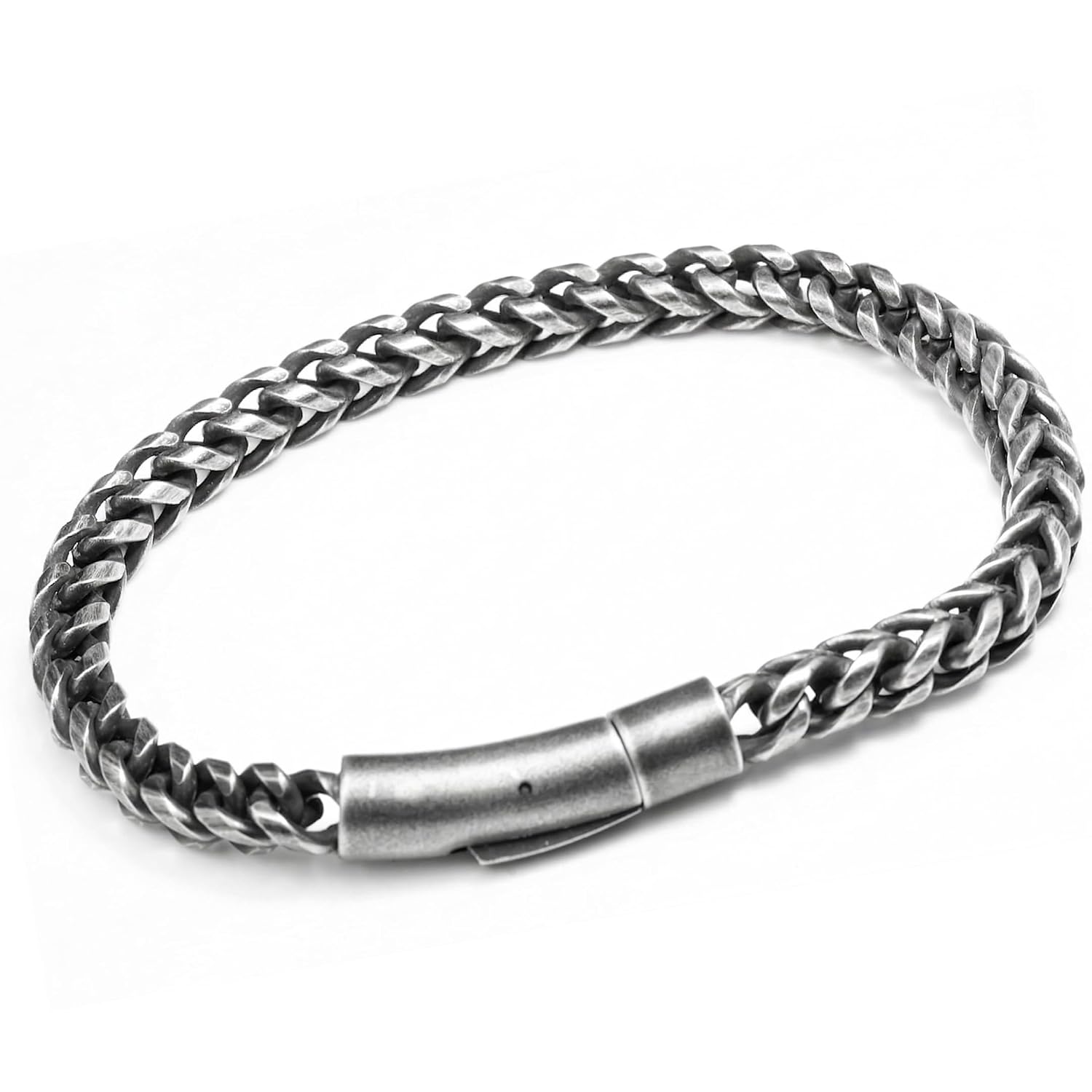 THE MEN THING 6mm Pure Stainless Steel Franco Link Chain Bracelet, American trending - Biker Punk Style Bracelet for Men &... - Review, Price and Buying Guide