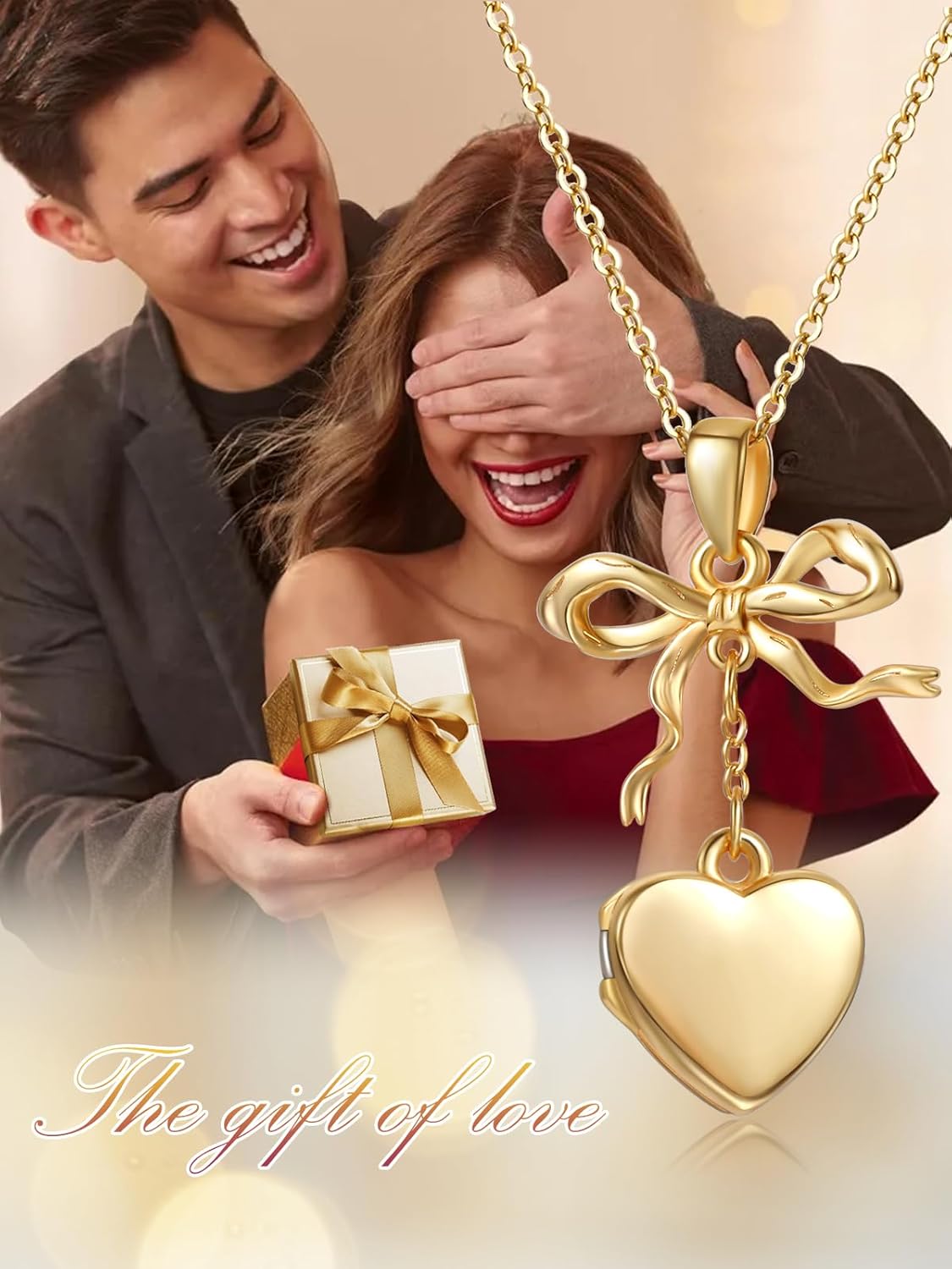 Picture Necklace Personalized Photo for Women Heart Locket Necklace 925 Sterling Silver Bowknot Heart Photo Locket Pendant for Lover Mom Grandma with 18"+2" Cable Chain - Image 6