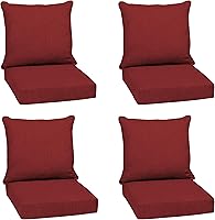 Vista 173 de Arden Selections Juego de cojines profundos para exteriores, 24 x 24 pulgadas, resistente al clima, a prueba de lluvia, resistente a la decoloración