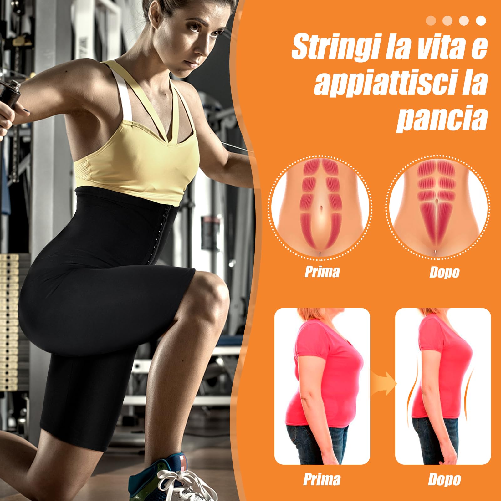 Kiiwah Pantaloni Dimagranti Donna Sauna Vita Alta Leggins Sportivi Tuta Per Sudare Snellenti Yoga Corsa