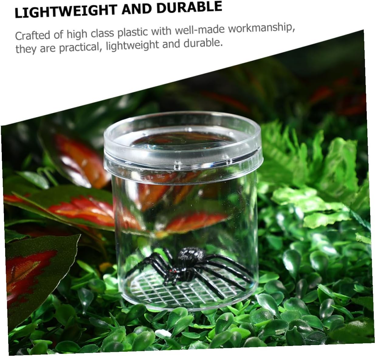 10Pcs Magnifying Critter Observation Boxes with Ventilation for Insect Breeding and Outdoor Exploration Lightweight Plastic Containers for Educational Bug Collecting and Measuring