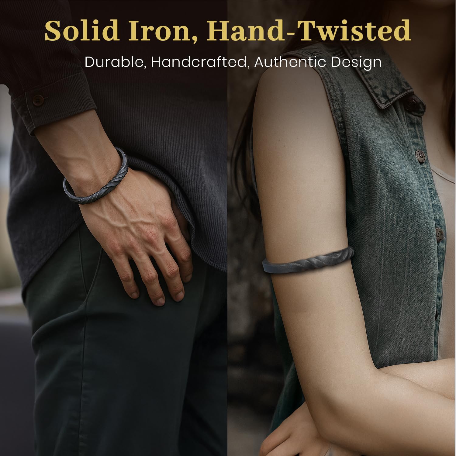 ARTIZANSTORE Twisted Iron Bracelet | Authentic Viking Accessory | LARP Cosplay & Theatrical Use | Durable Handcrafted Design - Image 7