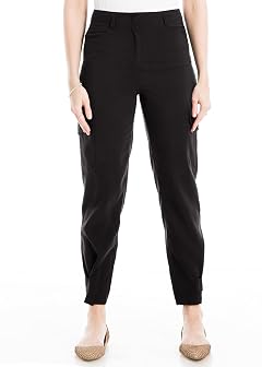 Max Studio Womens Peachskin Pant with Flap Pockets