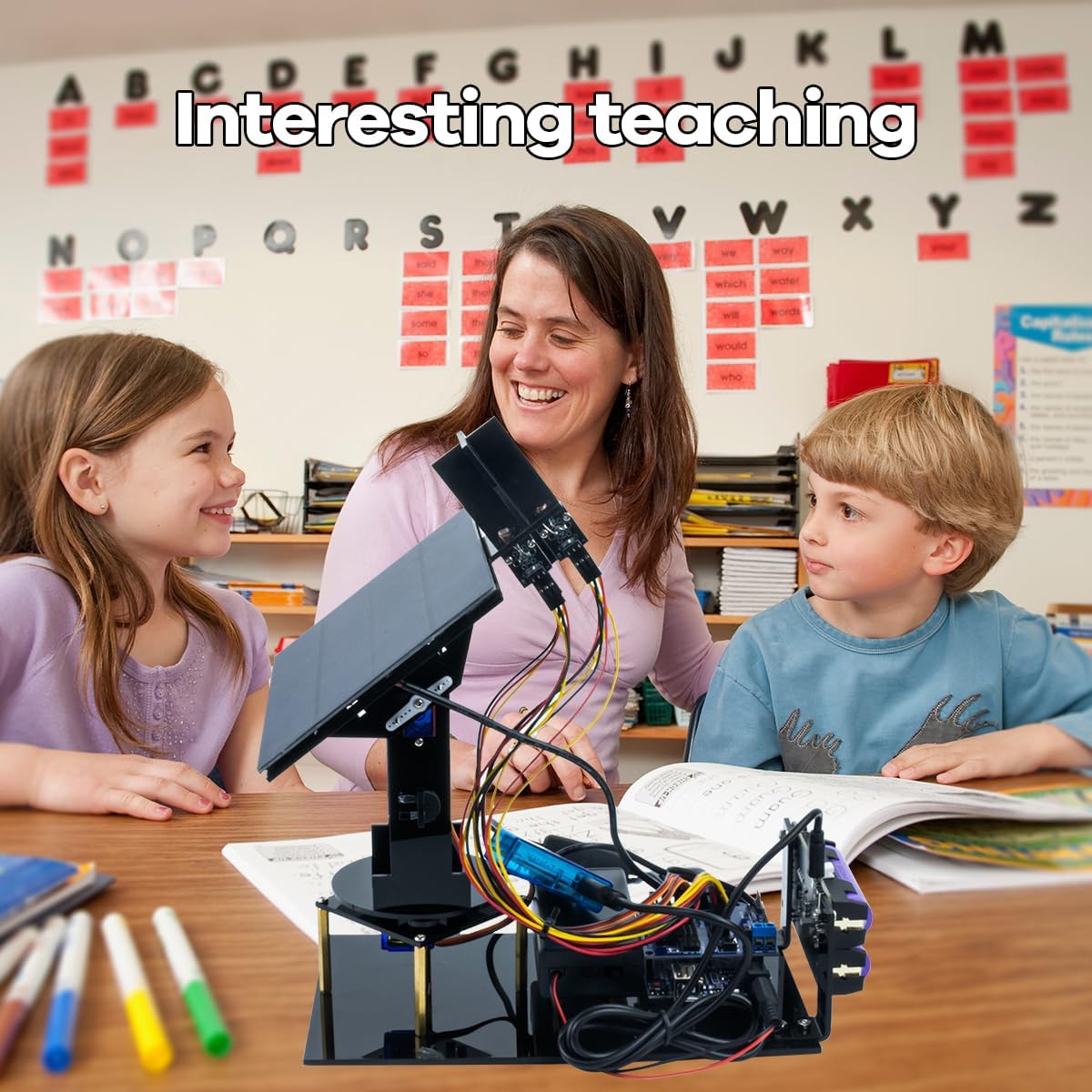 LAFVIN Solar Tracking Starter Kit charging a smartphone via USB