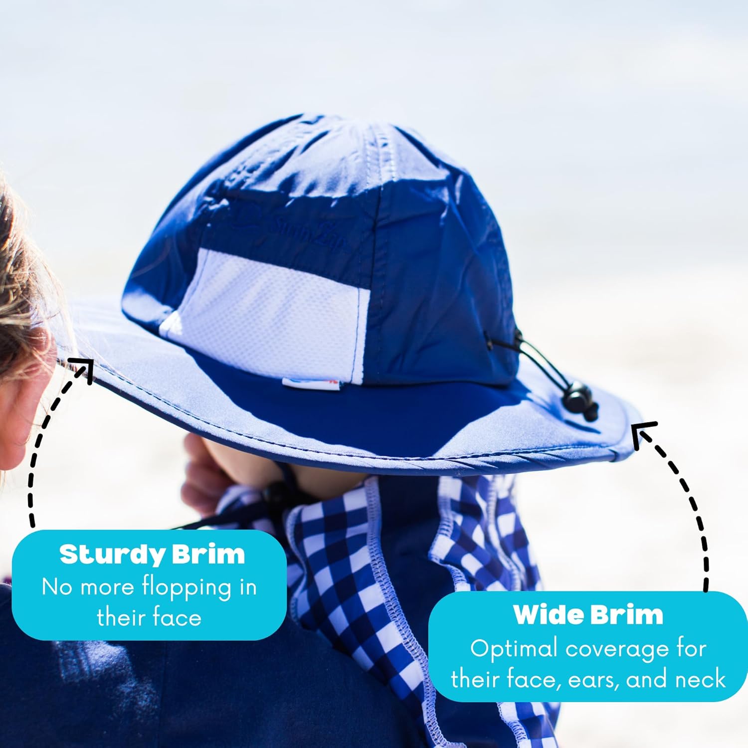 SwimZip Wide Brim Sun Hat | UPF 50+ Protection for Baby, Toddler, and Kids - Image 8
