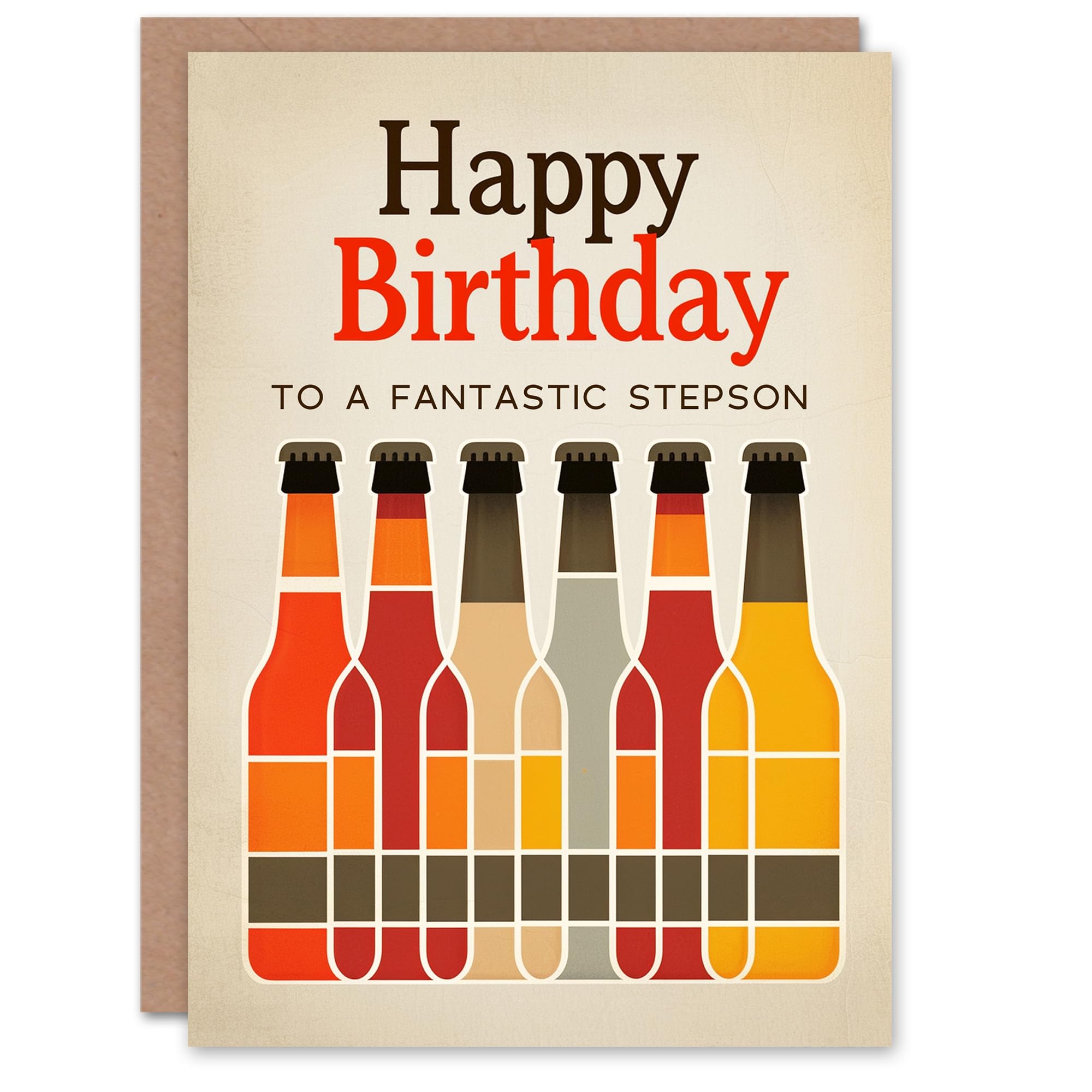 Artery8 Men's Birthday Card - Craft Beer Lover - Beige