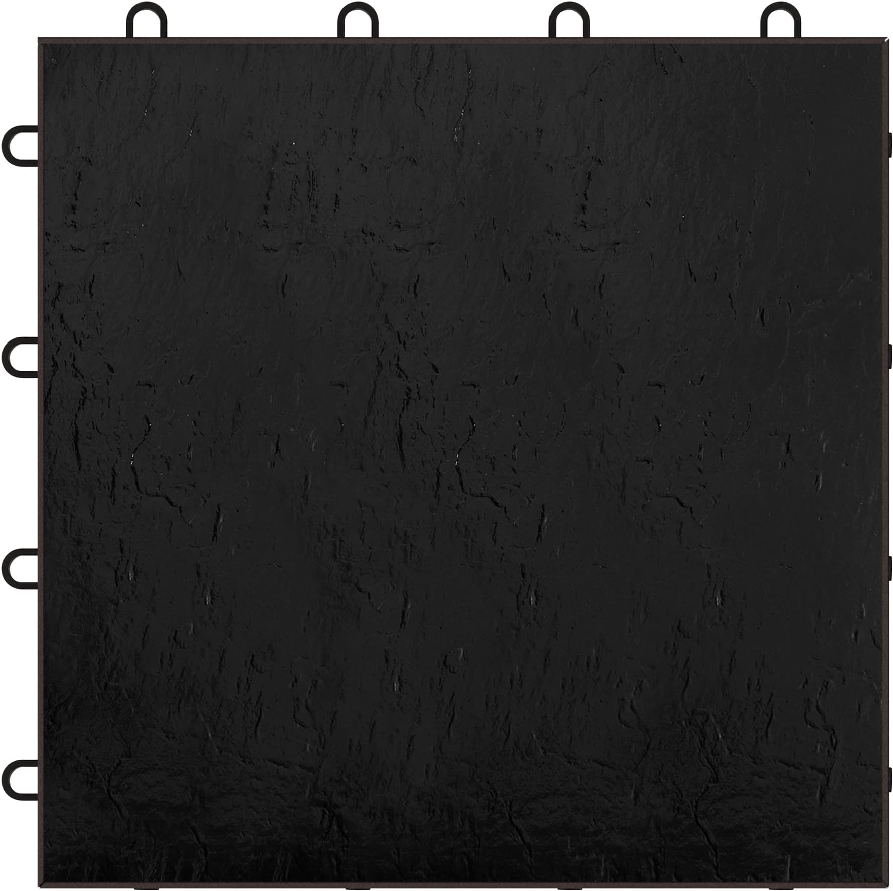 IncStores 1/2 Inch Thick Modular Practice Dance Floor Kits | Wood-Printed Plastic Dance Flooring for Practice and Performance of Countless Dance Styles | Slate Black, 100 Tiles - 10' x 10'