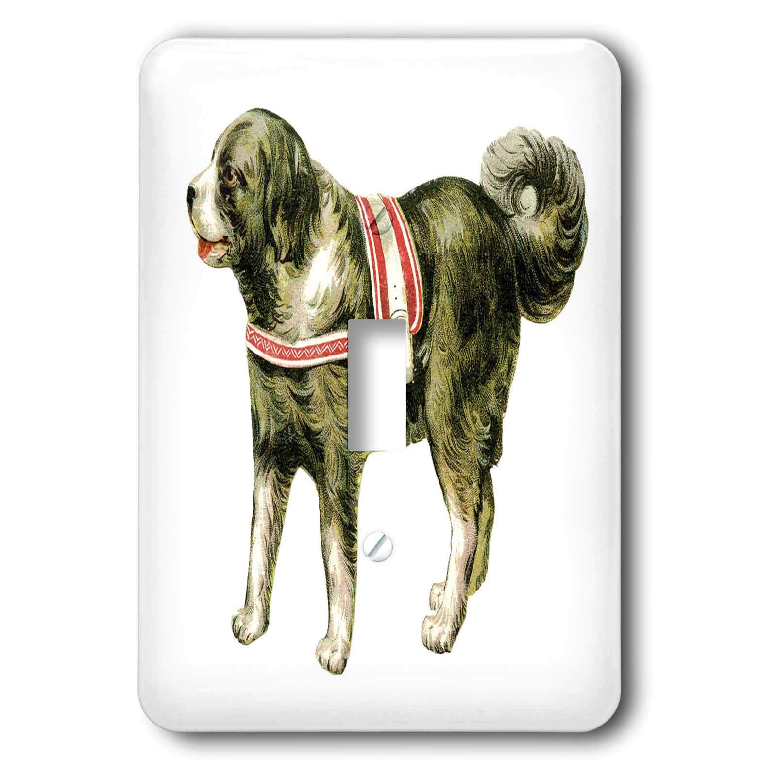 Circus Dog interrupteur simple pour remplacer une plaque murale blanche us&eacute;e