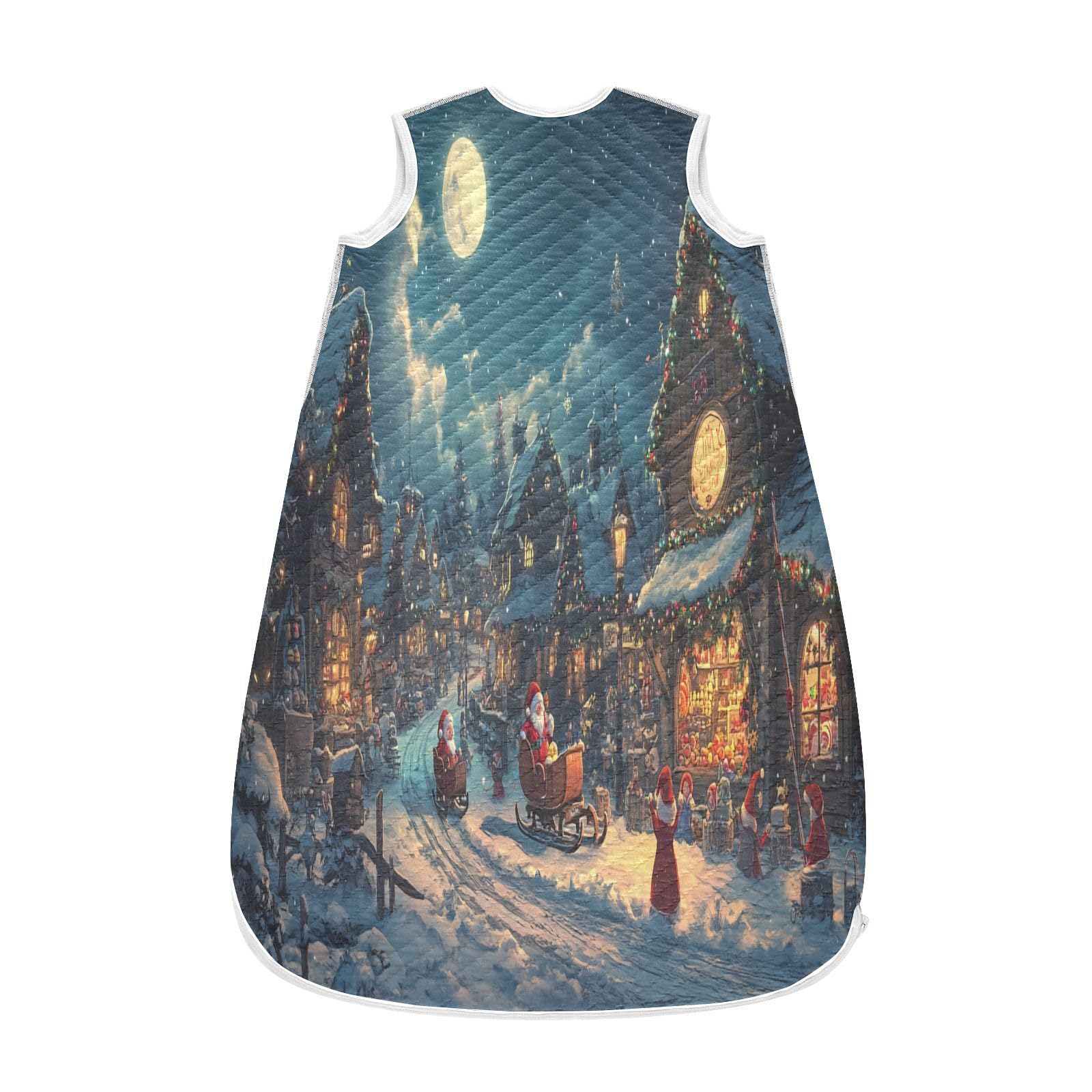 Kigai Christmas Village Baby Sleep Sack Wearable Blanket Sleeping Bag 2-Way Zipper Soft Swaddle Transition Sack