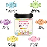 Vista 4 de Caramelos positivos, 30 afirmaciones diarias para mujeres, adolescentes, dulce afirmación positiva, lindo tarro de dulces de motivación, regalos